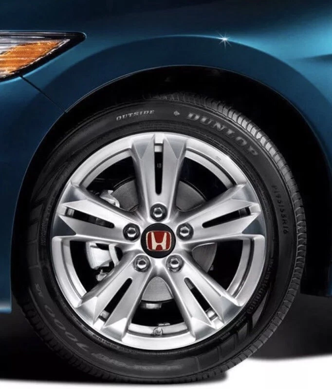 4PC JDM Red H Wheel Center Caps Hubs Cover Cap 69mm/2.72" For HONDA CIVIC Accord Foto 3 de 4