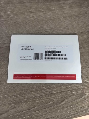 Windows Server 2025 datacenter 64bit 24 Core 50 cal DVD + PRODUCT LICENSE KEY