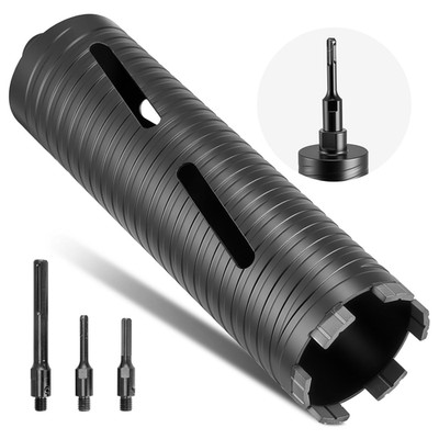 VEVOR Core Drill Bit, 3 Inch Diameter, 9-1/2 Inch Drilling Depth, 5/8-11 Interna