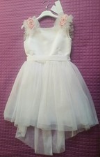 VESTITO DA CERIMONIA BIMBA ANNI 16/17 SARABANDA COL.PANNA 100% POLIESTERE