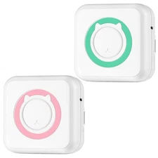 Pocket Mini Thermal Photo Label Printer | Wireless Bluetooth | w/ Paper Options