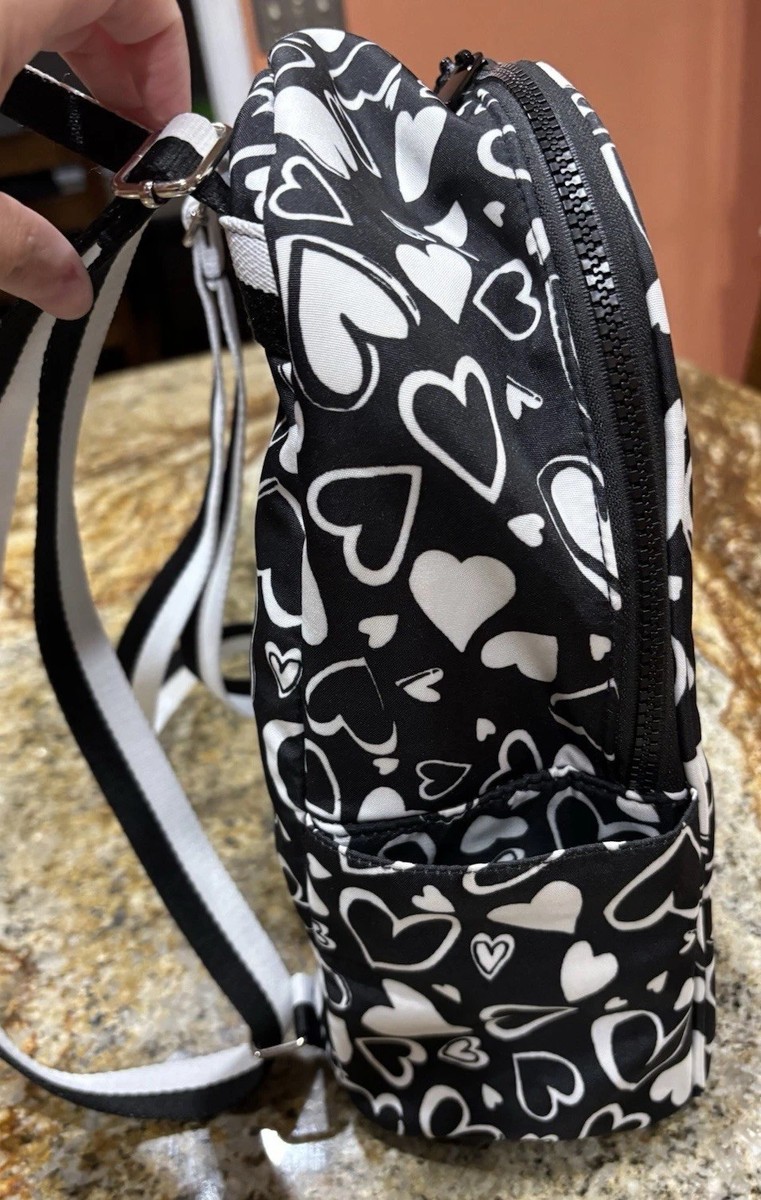 Brighton \'Endless Love\' Black and White mini-Tote Backpack Brighton Endless Love Black And White With Hearts All Over  main image 4