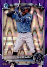 Fabian Lopez 1st Bowman #BCP-19 #/250 Miami Marlins
