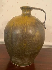 Vintage Moonshine Whiskey Stoneware Jug Very Rare Primative Frogskin Glaze 9"