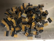 Lot of 100 Gold 16 Pin Receptacle Double Row Connector Circut Board CA