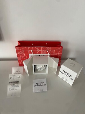 Omega x Swatch Snoopy in weiß Nagelneu mit original Papieren und Verpackung