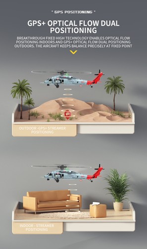 YXZNRC F09-H Hawk SH60 2.4G 8CH GPS Auto-Return RC RTF Hubschrauber 2 Akku USA - Bild 14 von 22
