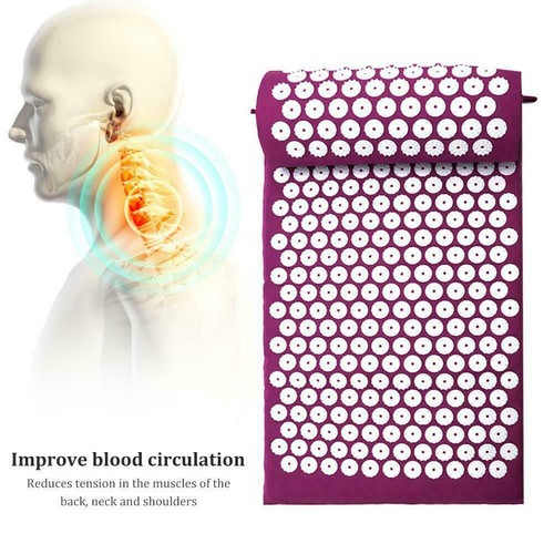 Massage Acupressure Mat Yoga Shakti Sit Lying Mats Cut Pain Stress Soreness NEW - Picture 4 of 14
