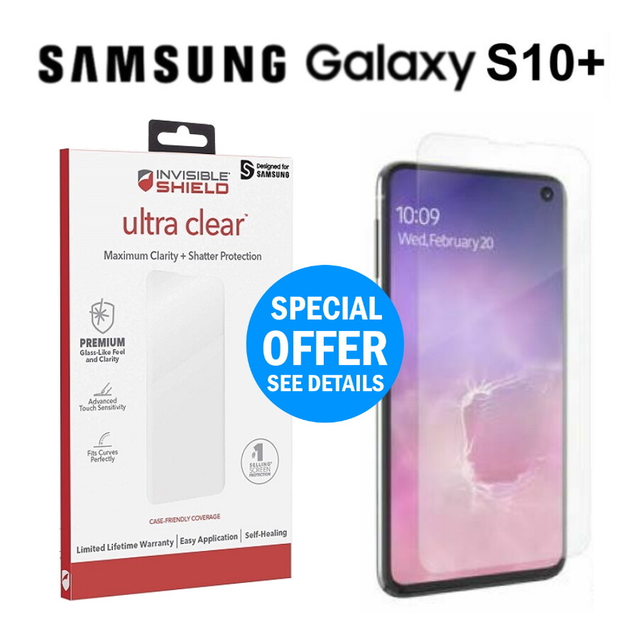 Zagg S10 Plus Ultra Clear Curved Screen Protector for Samsung Galaxy S10+