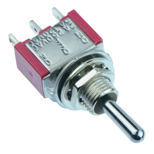 10 Interrupteurs à Bascule MTS-103 SPDT 3 Positions - 6A/125V, 3A/250V, Pour Électronique