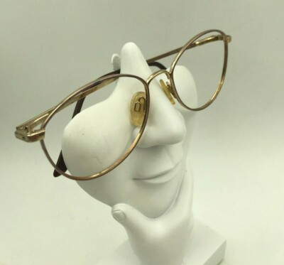 茶 arisa Vintage Aristar 6204 Pink Gold Metal Oval Sunglasses