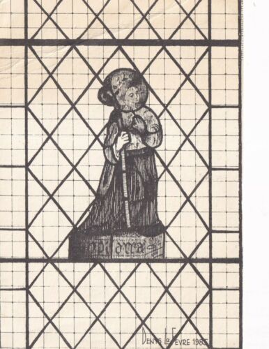 St. Mildreds Kirchenfenster Canterbury Kent Postkarte unpostiert Eckfalte - Bild 1 von 2