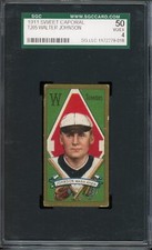 1911 T205 Gold Border Baseball Walter Johnson SGC 4