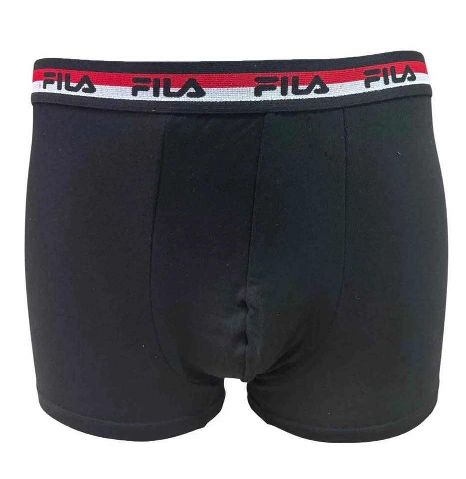 3 Boxer Intimo Uomo Fila In Cotone Elasticizzato Con Elastico Esterno Con Logo - Immagine 2 di 4