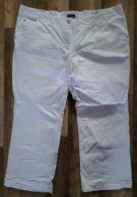 Damen Women Hose Jeans Ulla Popken weiß Kurzgröße 28