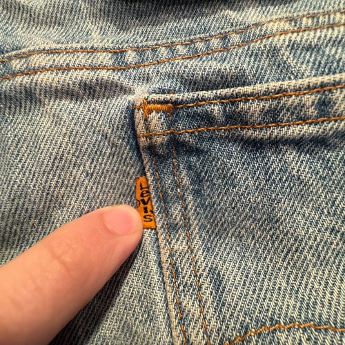 Levis 550 Jeans Herren 40 Blau Denim Orange Tab Relaxed Fit Vintage 40x32 90er - Bild 8 von 14