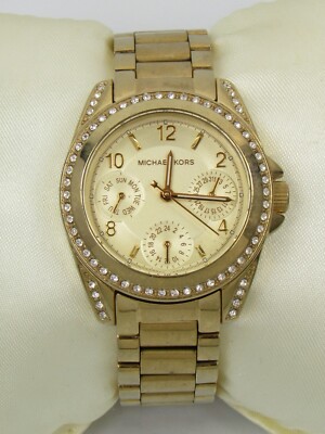 Michael Kors MK-5639 Crystal Accent Bezel All Stainless Gold  display picture 3