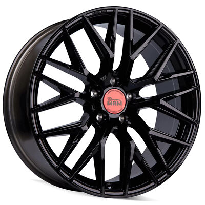 18 Zoll MAM RS4 Alufelgen Schwarz Glanz 5x112 Neu 4 Stck. für VW Golf Plus 1KP