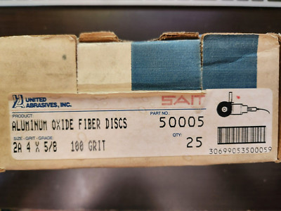 United Abrasives-SAIT 50005 4''x5/8'', 100 GRIT 2A Fibre Disc, Box of 25