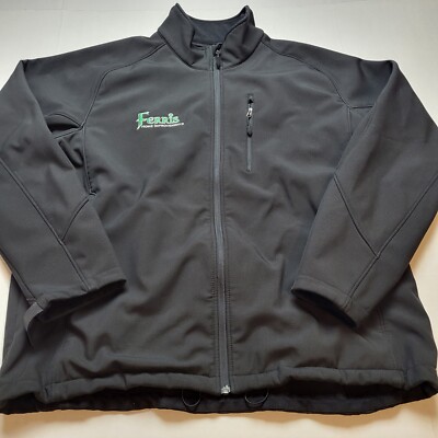 Ferris Home Improvements Jacket Mens 2XL Black Full Zipper S3