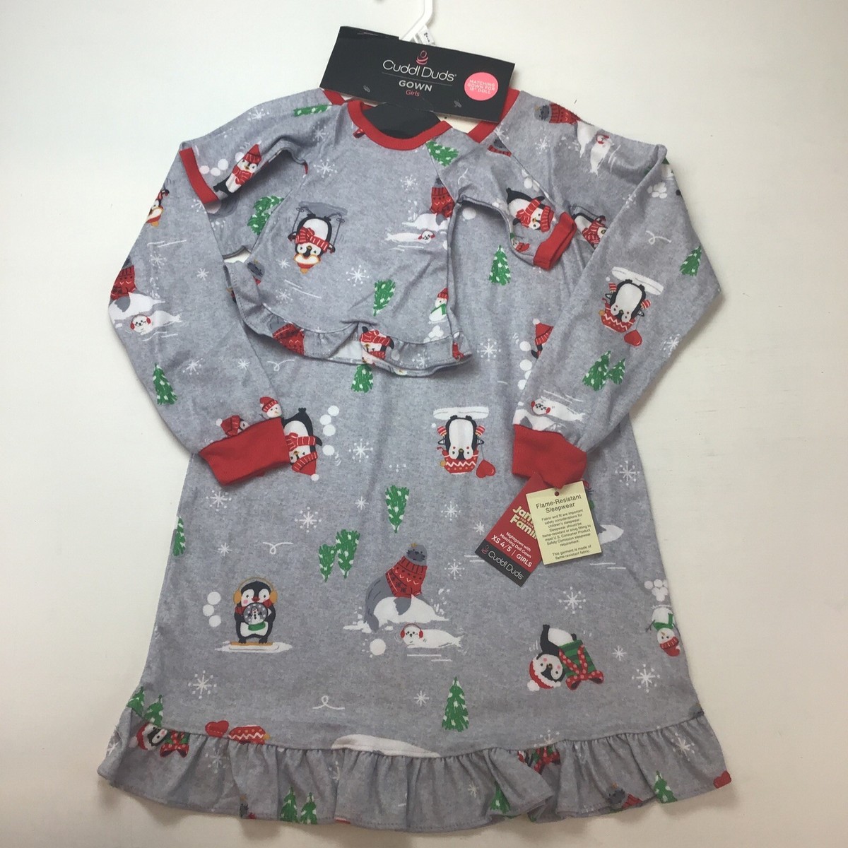Christmas Pajamas Size Girls Matching Doll Jammies Your Families Cuddl  Duds