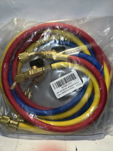R134A A/C Charging Hose with Ball Valve, (4000~800) PSI Working Pressure 1/4"