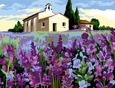 Margot de Paris Needlepoint canvas for halfstitch without yarn In The Lavende...