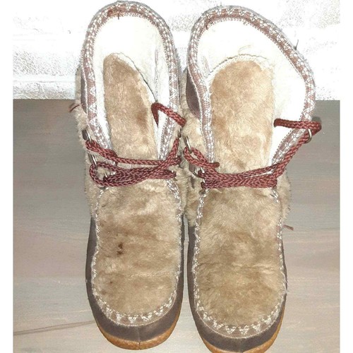 Bota Yodelers Vintage Gamuza y Piel, Talla 8 Clásica atemporal, Invierno Chic - Imagen 9 de 9