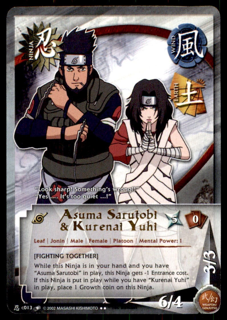 Naruto CCG Asuma Sarutobi & Kurenai Yuhi #C013 Rare Near Mint | eBay
