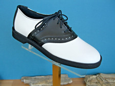 80's Vintage Walkover For Her Black/white Saddle shoes 6 1/2B NOS