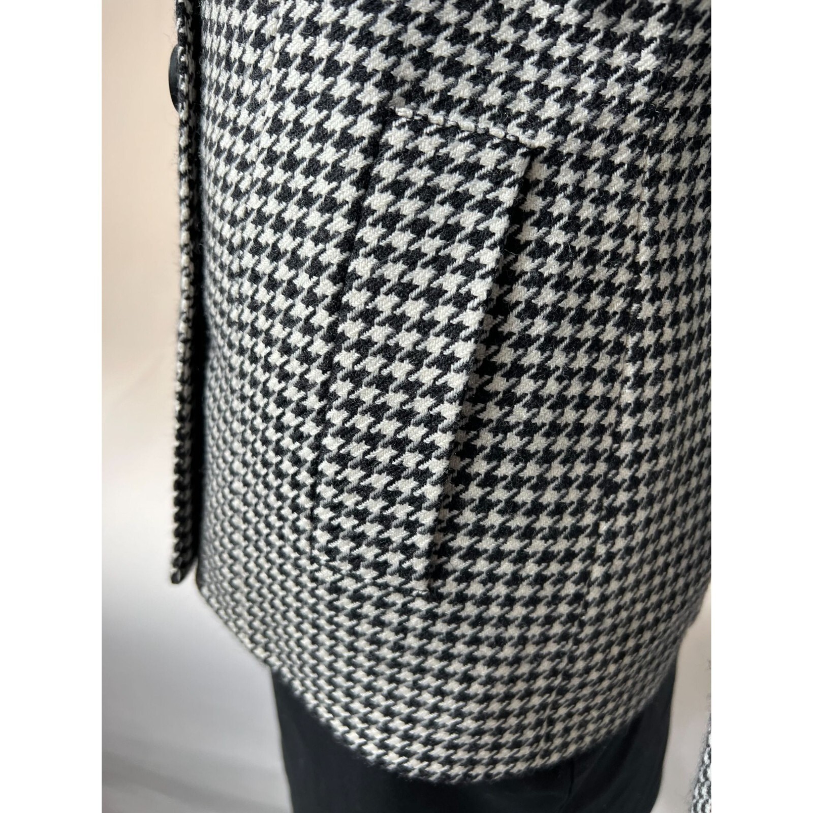 Express Double Breasted Houndstooth Jacket  8 Bla… - image 13