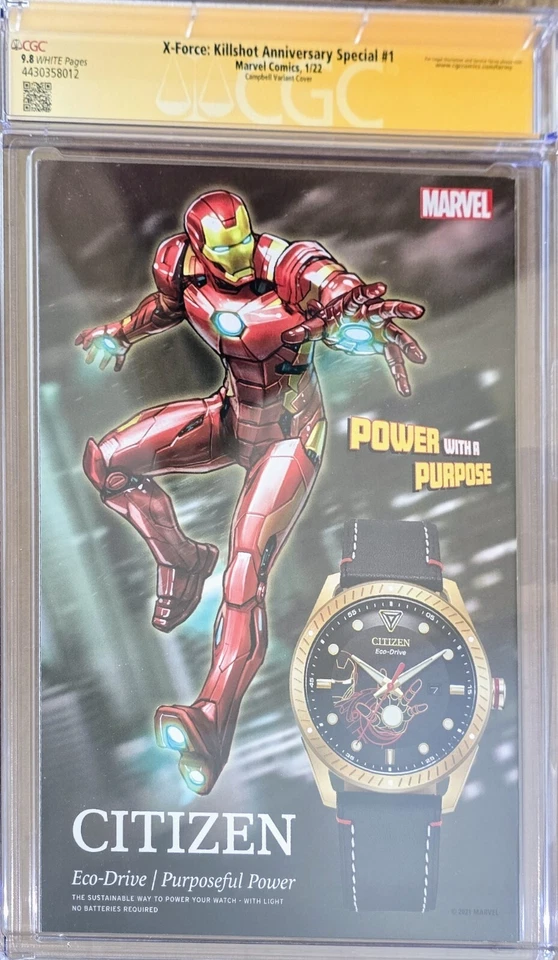 X Force Killshot Aniversario Especial Dominó Variante SS J Scott Campbell CGC 9.8 Foto 2 de 2