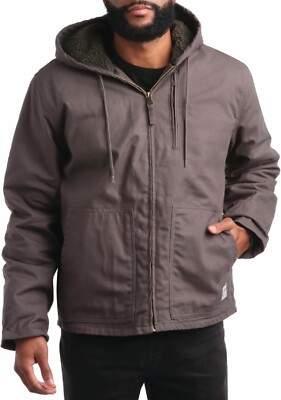 Bass Creek Outfitters Men's Duck Canvas Workwear Jacket Sherpa