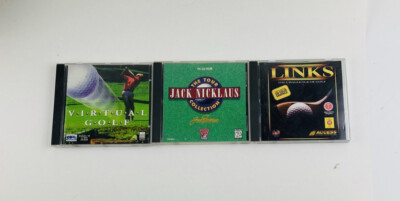 Lot of 3 Vintage Golf PC CD-ROM Games - Jack Nicklaus - Links - Virtual Golf