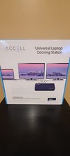ACCELL Universal Laptop Docking Station USB 3 4K Dual Video HDMI MacOS Windows