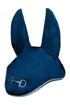 HKM Satteltuch - Monaco Bit - tiefblau Fliegenschleier Ohrhaube COB