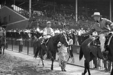 Horse Racing Belmont Stakes View Of Jockey Eddie Arcaro 1960 Old Photo 1