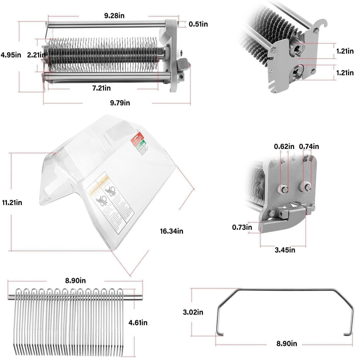 For Biro Pro 9 Tenderizer Cradle Assembly Complete W/ Combs and Lock # TA3130