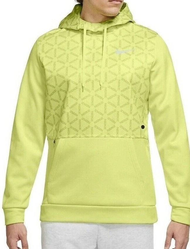 Nike Men's Therma B Yellow All Over Print Fleece Hoodie (DD1760-060) Sizes S/M/L