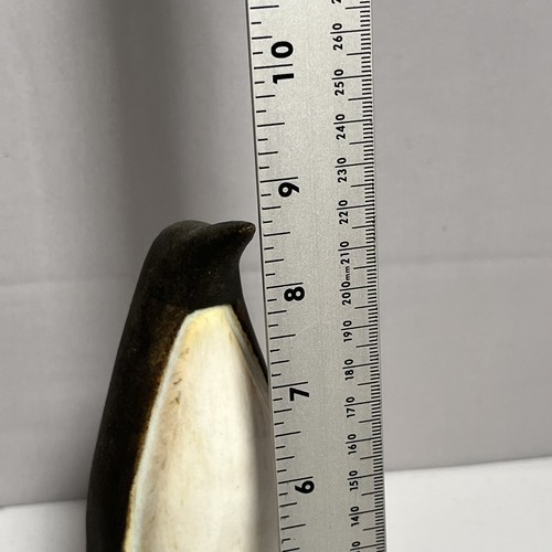 DAGA Vintage Penquin Bird Hand Carved Soap Stone Figurines 8.5" tall Signed RARE - Picture 7 of 7