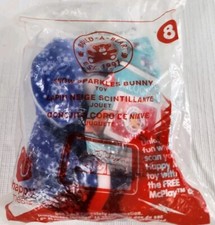 Build-A Bear SNOW SPARKLES BUNNY Blue Snowflake 2015 McDonald Happy Meal Toy 8