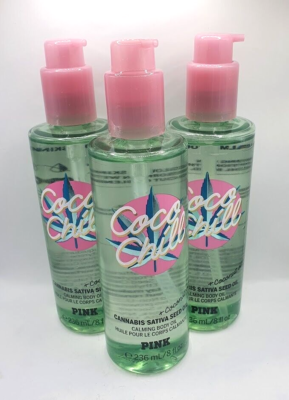 VICTORIA'S SECRET PINK COCO CHILL CALMING BODY OIL 8 FL OZ (SET OF