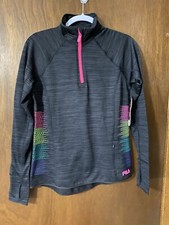 Fila Flare Reflect Black Spacedye Rainbow Running Jacket Size Small