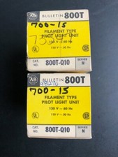 *NEW IN BOX* (2pcs) ALLEN BRADLEY PILOT LIGHT UNIT 800T-Q10 SER. N - 120V-60Hz