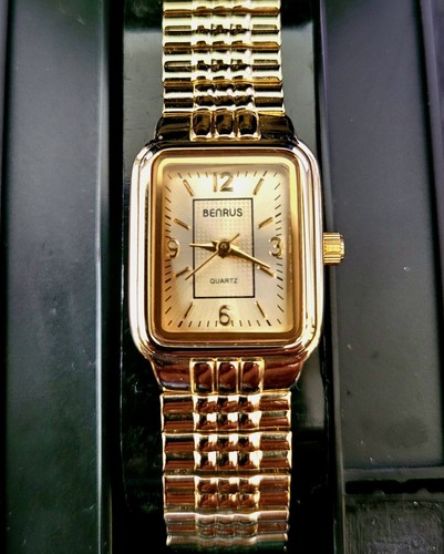 Rare Benrus Womens Vintage Retro Tank Watch New W Box Papers