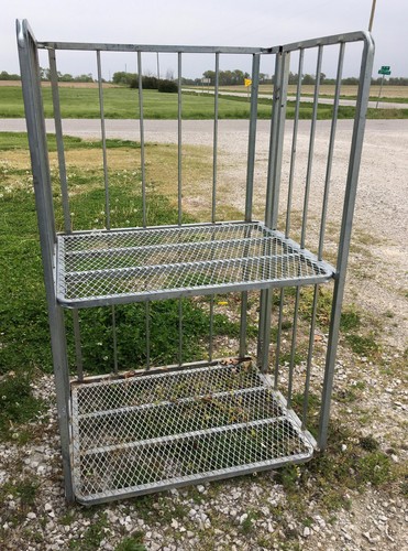 Galvanized Metal Folding Shelf Rack 40 x 31 x 64h commercial industrial