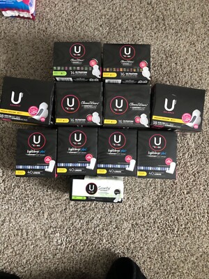 Mix Lot Of uby Kotex Balance Regular Ultra Thin Pads w/ Wings Liners Pads