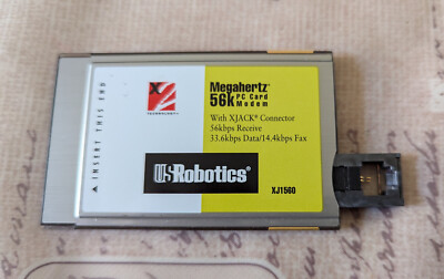 US Robotics Megahertz 56k PC Card Modem XJ1560 with XJACK connector
