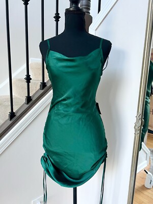 Express Green Silk Dress XS