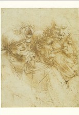 Art Postcard Leonardo Da Vinci Grotesque Head...